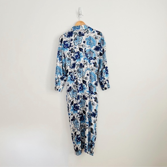 Zara Satin Effect Print Wrap Dress - Picture 9 of 16